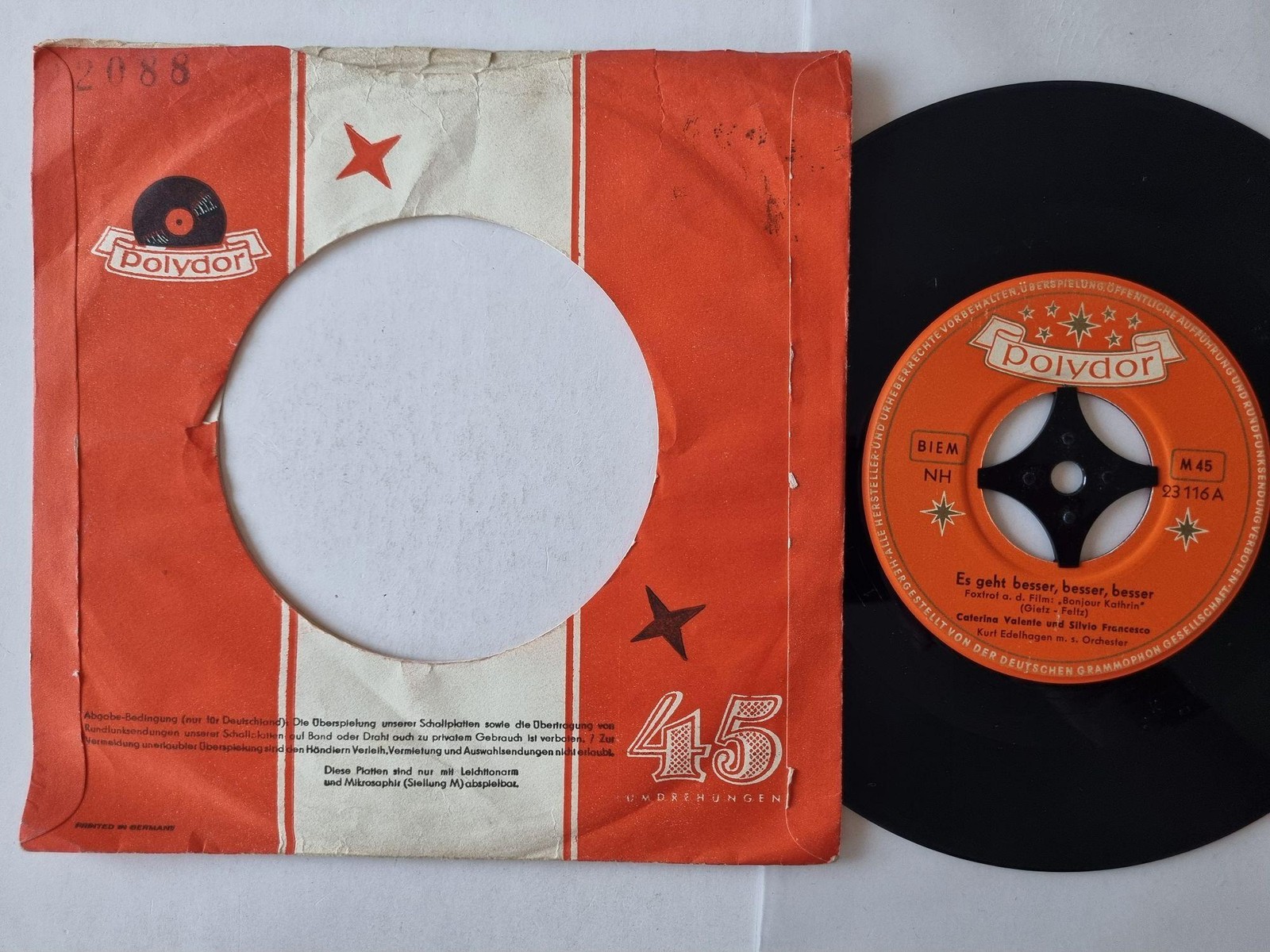 Caterina Valente - Es Geht Besser/ Komm Ein Bißchen Mit Nach Italien 7'' Vinyl