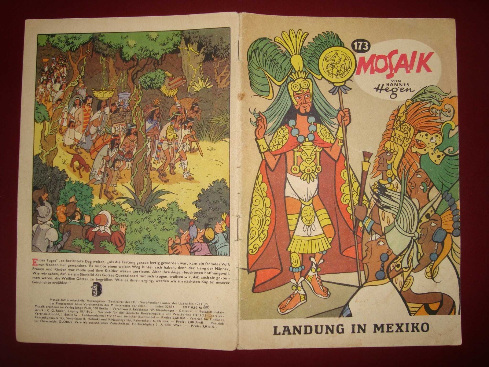 Mosaico n.173 - Sbarco in Messico, originale H.Hegen, 04/1971
