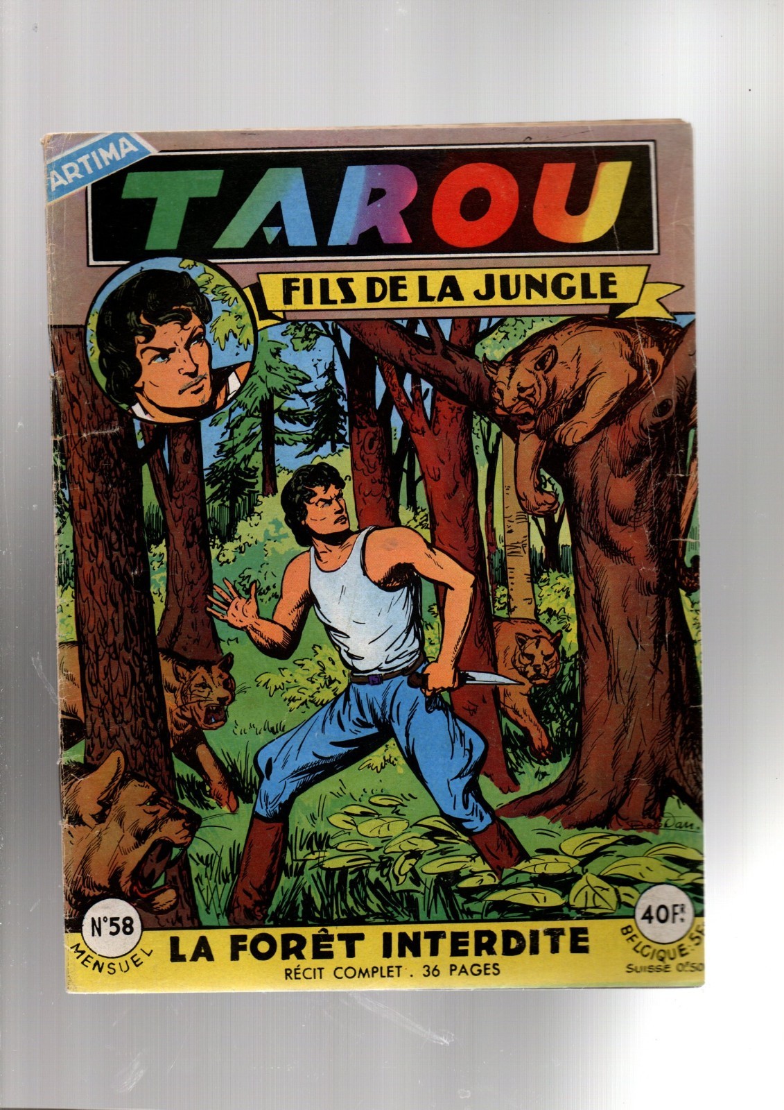 TAROU n°58. Récit complet. ARTIMA 1958. Dessins BOB DAN