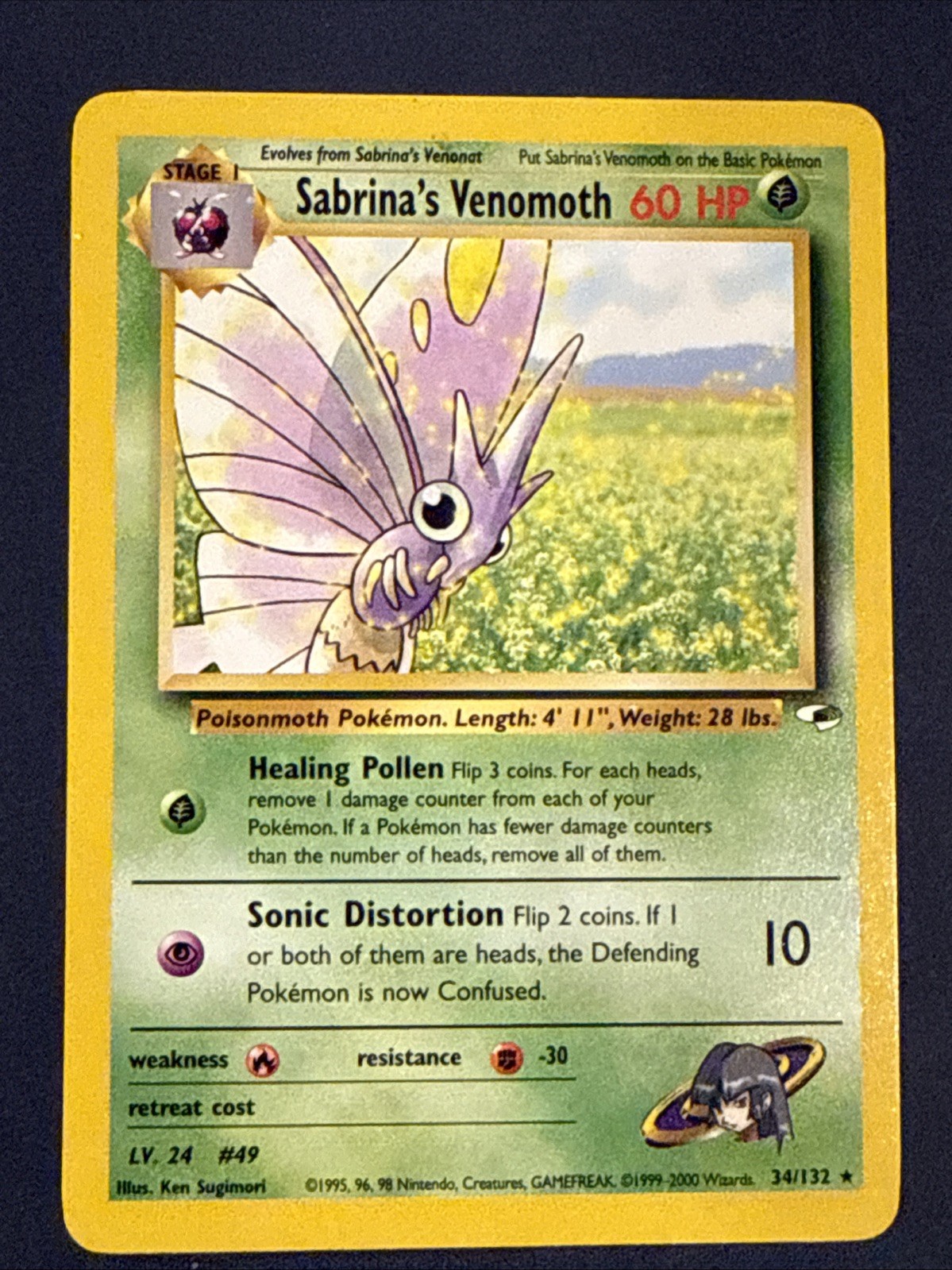 SABRINA'S VENOMOTH 34/132 RARE GYM HEROES UNLIMITED LP