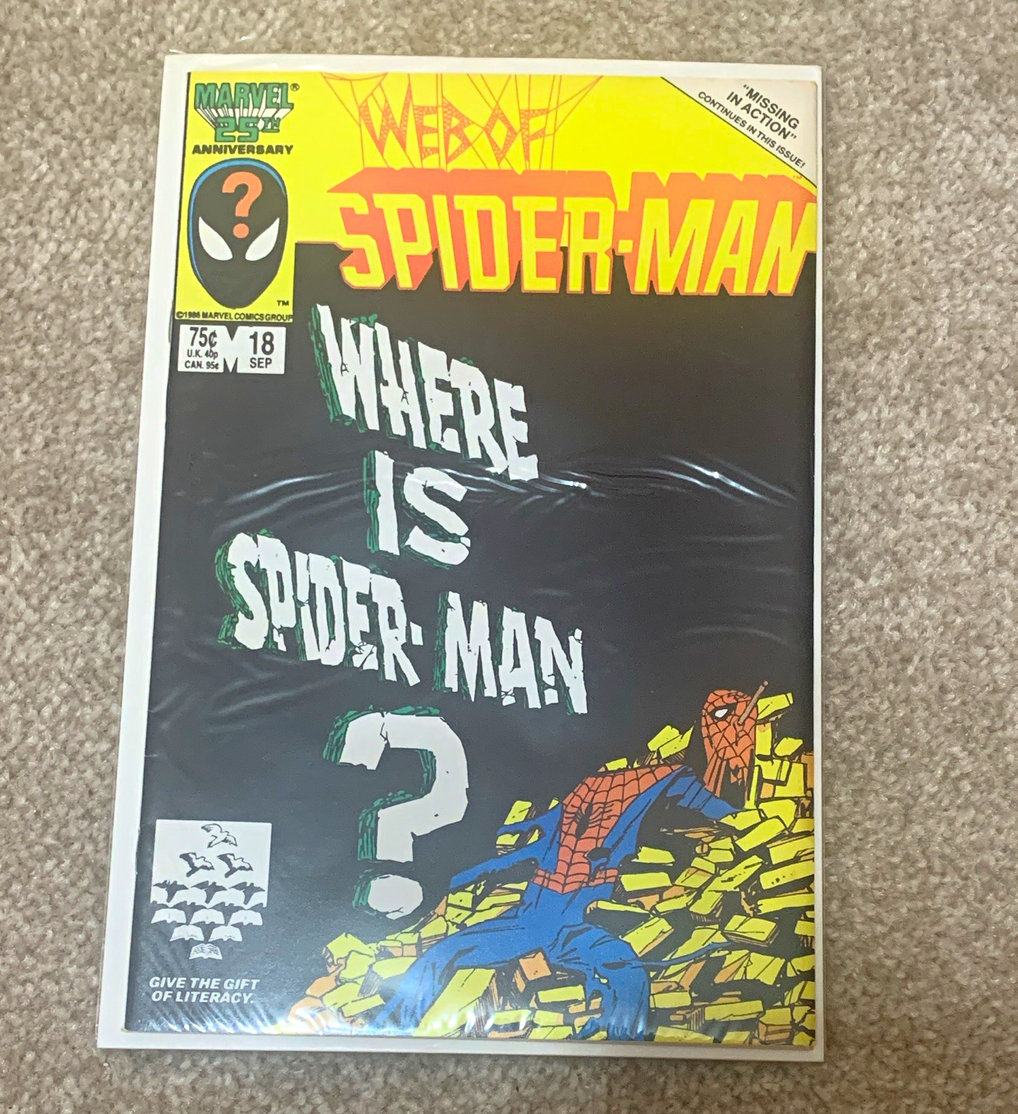 Marvel Comics - Web of Spider-Man #18 (1986) "Where Is Spider-Man?" -FIRST PRINT