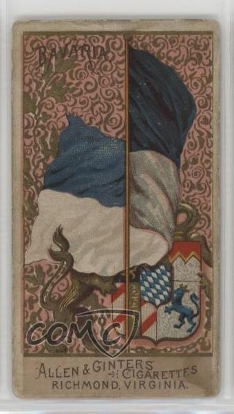 1890 Allen & Ginter Flags of all Nations Second Series Tobacco N10 Bavaria 11bd