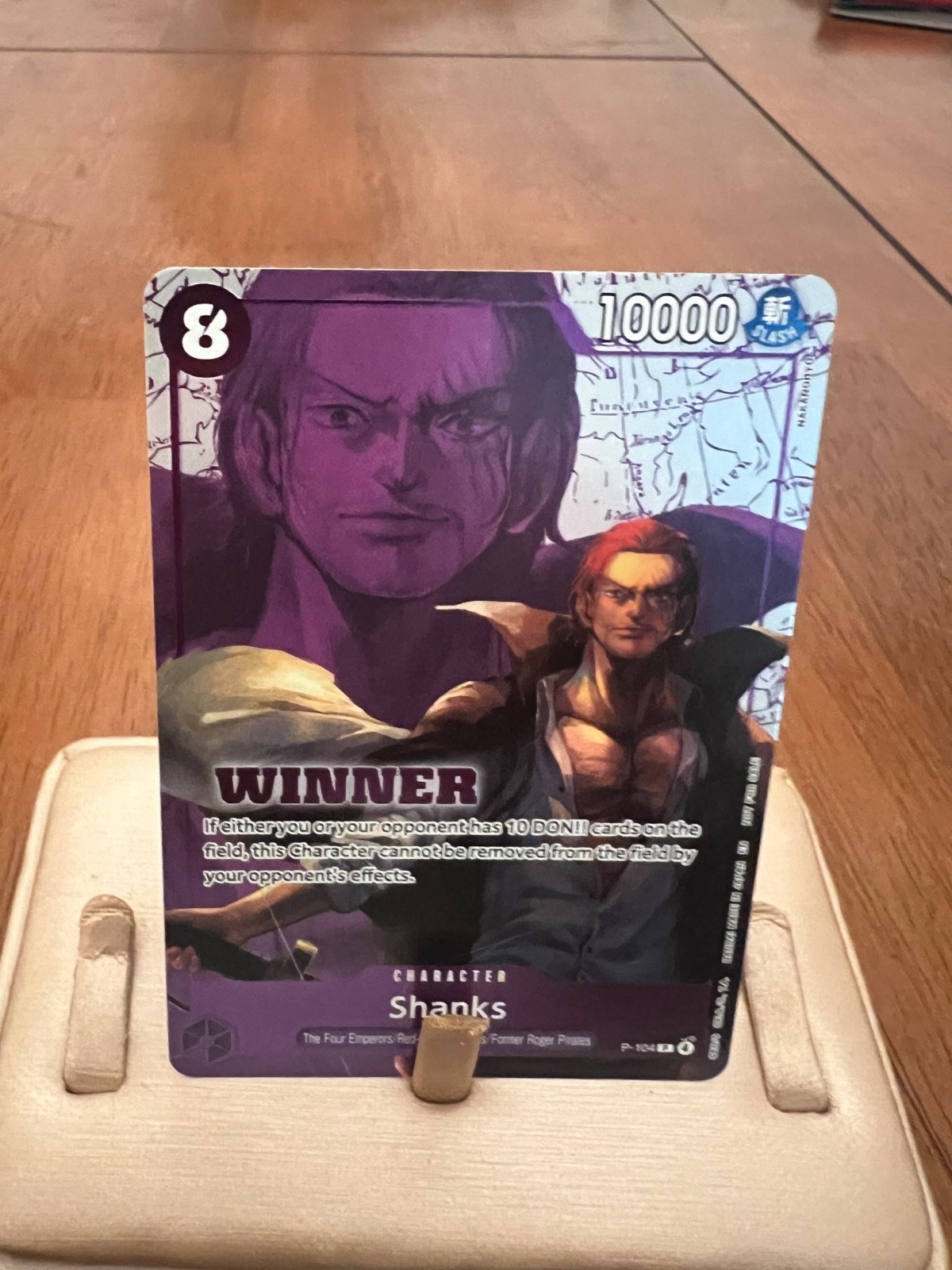 One Piece Winner Card Shanks P-104 Foil 