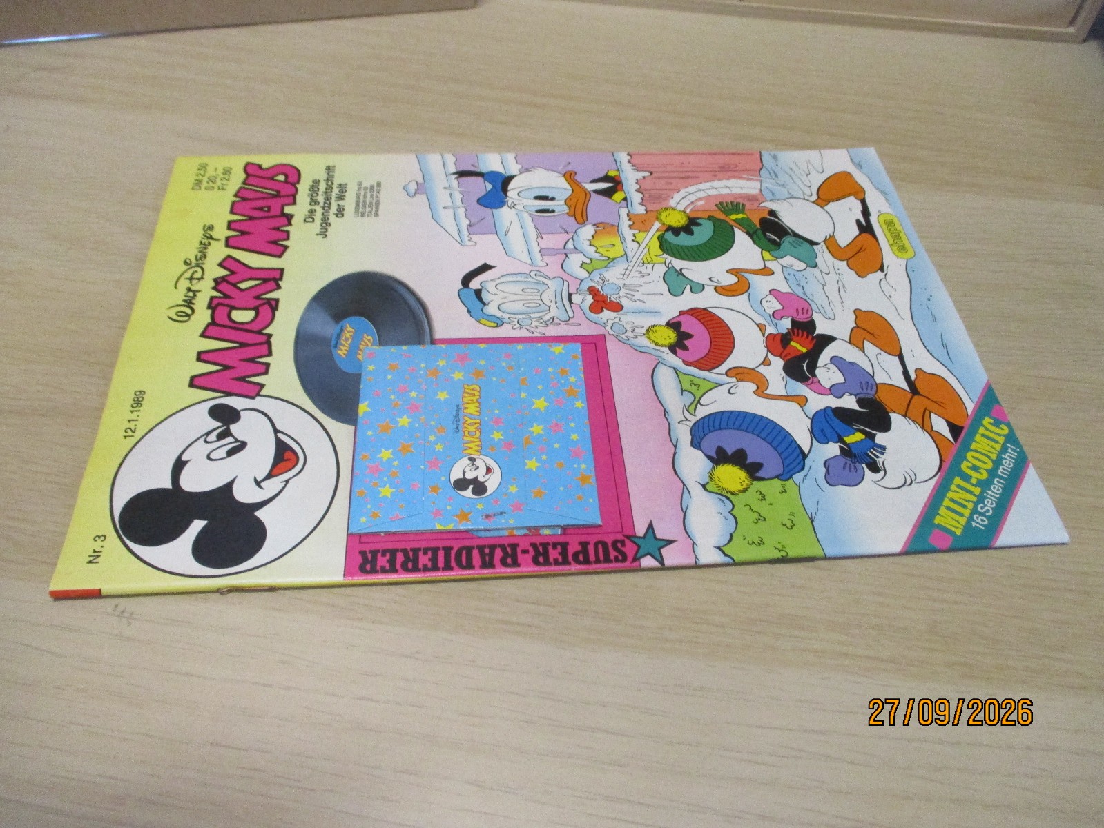 Topolino 3 / 1989 con supplemento su copertina