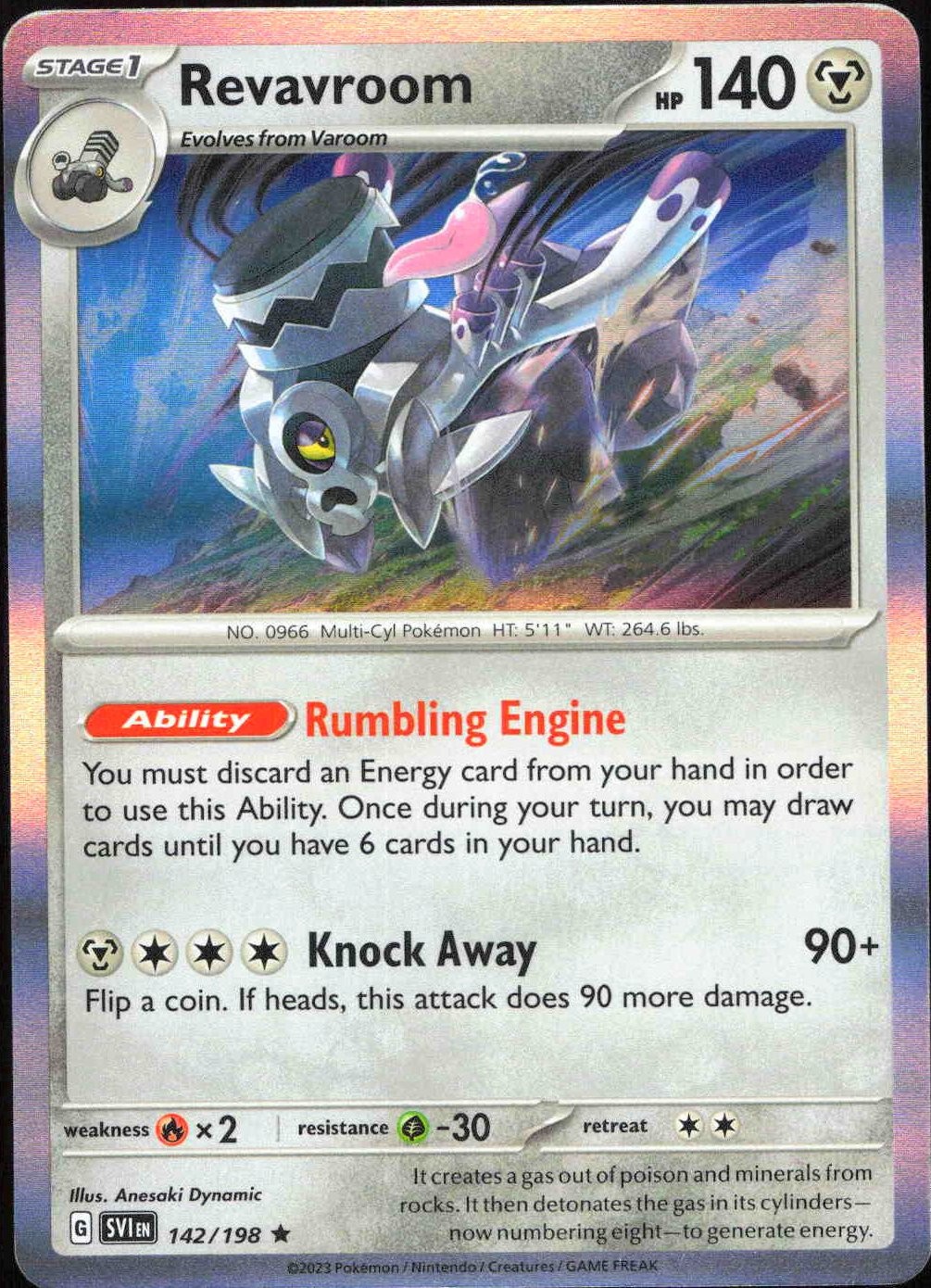 Revavroom Holofoil 142/198 Scarlet & Violet Base Set 2023 NM Pokémon
