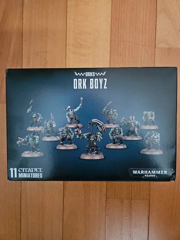 Ork Boyz Box mit OVP - ungebaut am Gussrahmen - unvollständig, bitte lesen