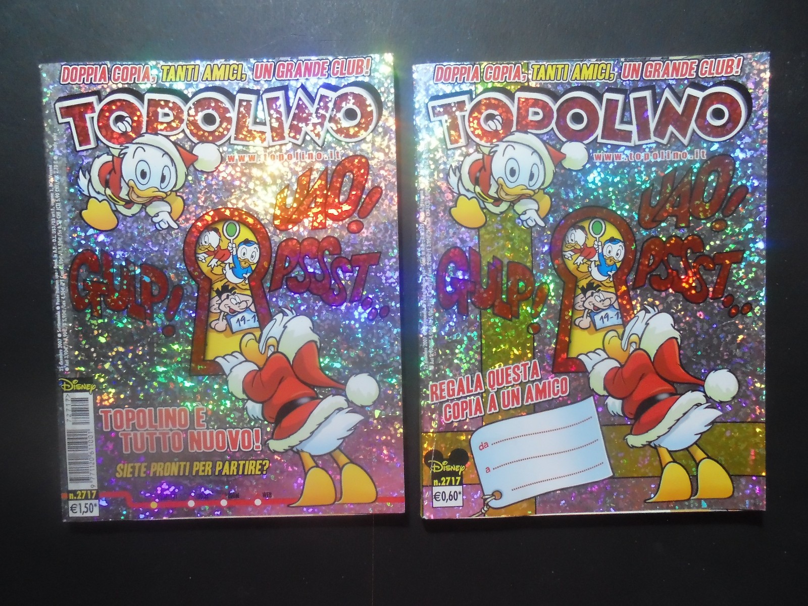 Topolino n. 2717 nella doppia versione, da edicola