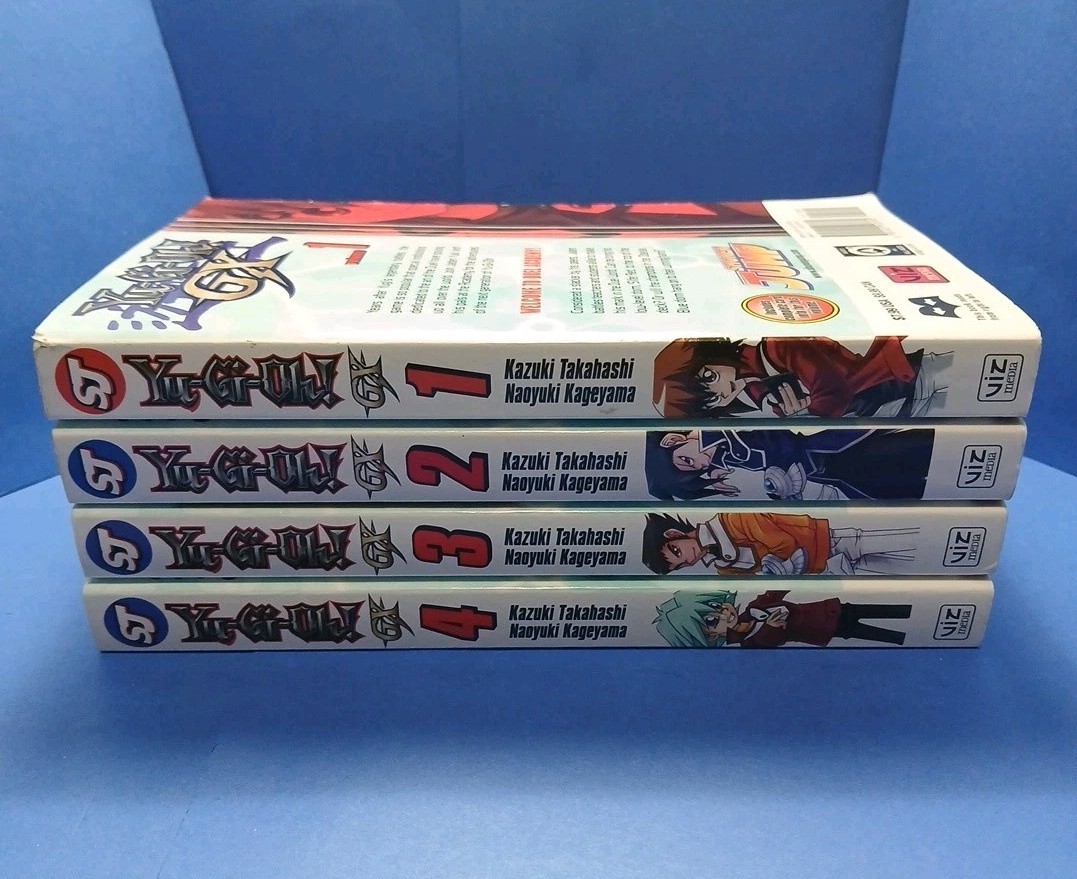 Yu-Gi-Oh! GX Manga Volumi 1 2 3 e 4 Inglese - Senza Carte Yugioh