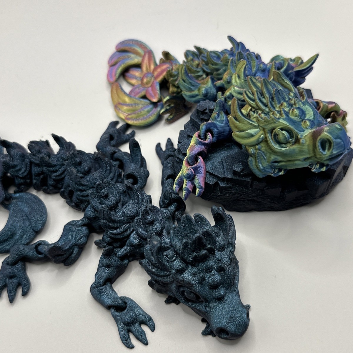 Piccoli draghi articolati 6 pollici stampati in 3D multicolore