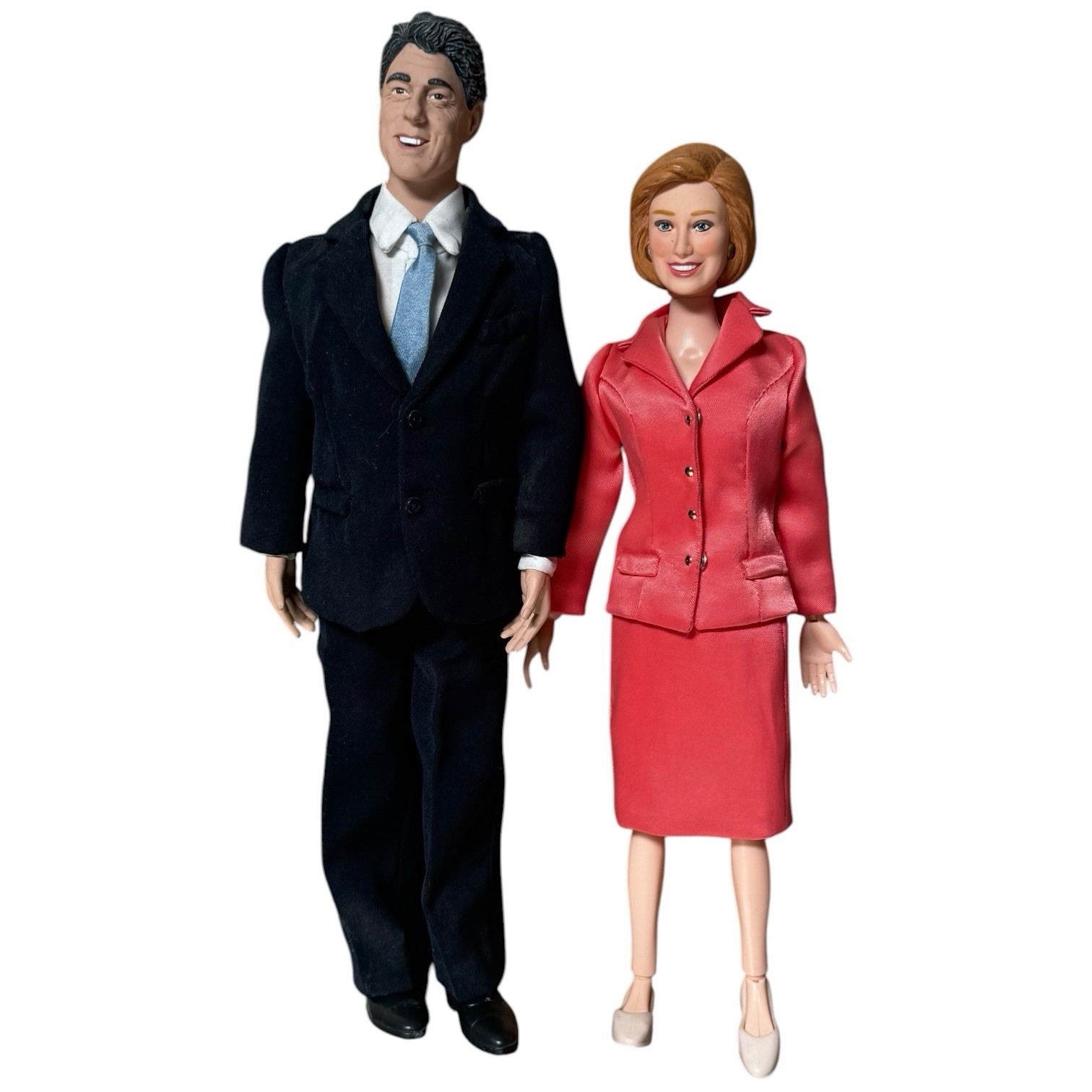 Toy Presidents Bill & Hillary Clinton Action Figures Dolls Talking 12” 2003
