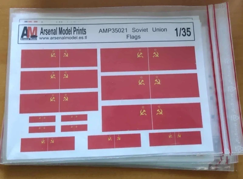 Banderas URSS para carros de combate 1/35, 1/56, 1/72