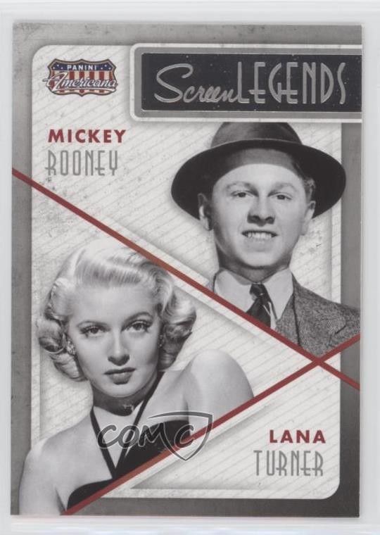 2015 Panini Americana Screen Legends Co-Stars Lana Turner Mickey Rooney #14 0f3