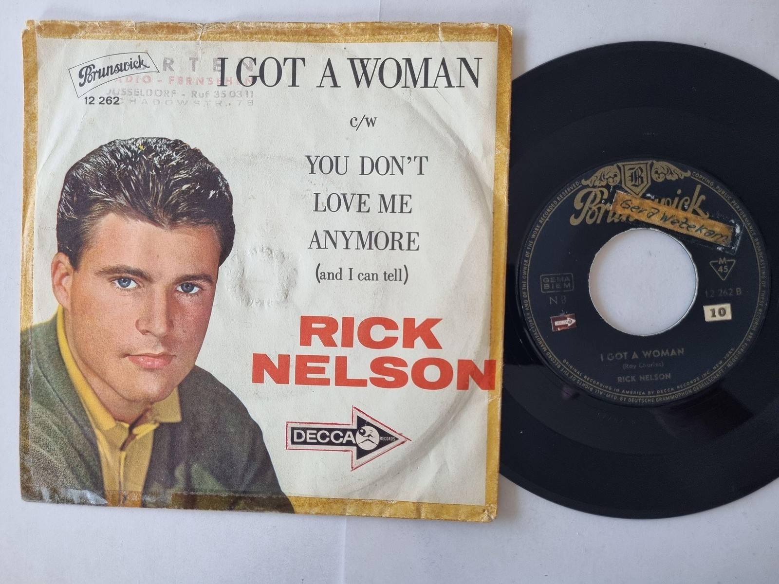 Rick Nelson - I Got A Woman 7'' Vinyl Germany