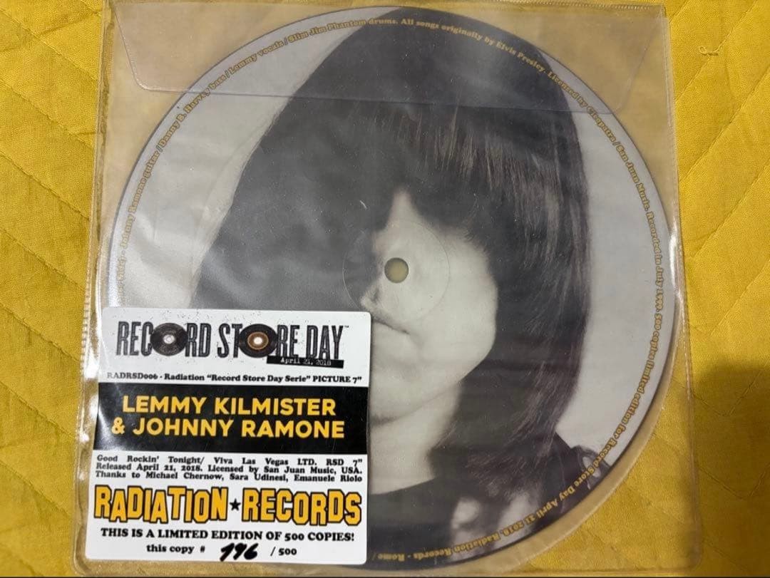 Vinile fotografico Lemmy Kilmister & Johnny Ramone 7"
