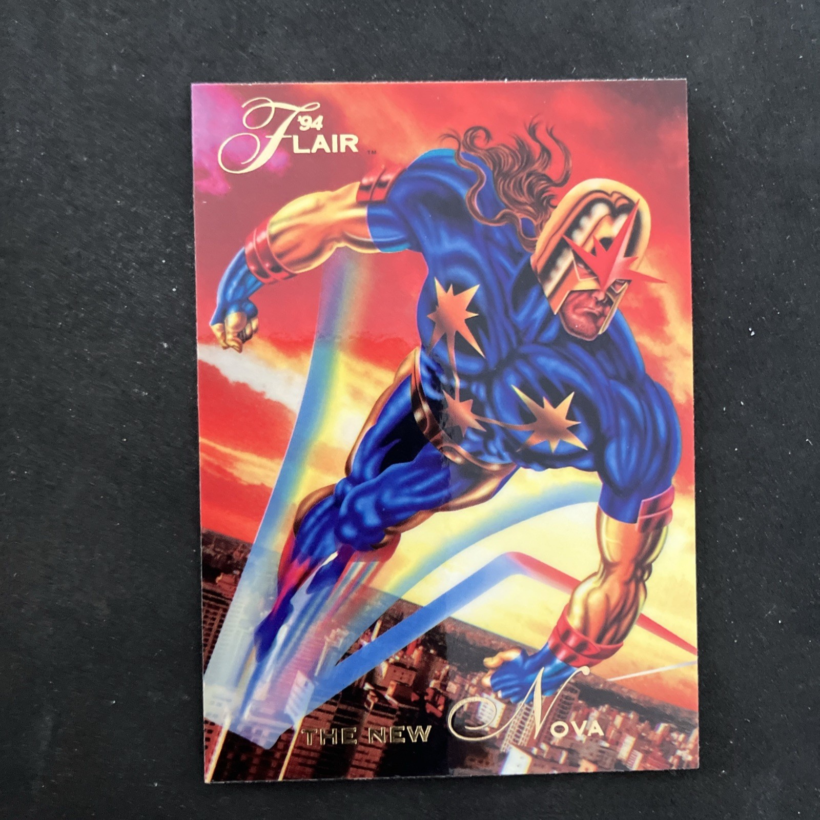 1994 Flair Marvel Universe Trading Card #73 The New Nova 