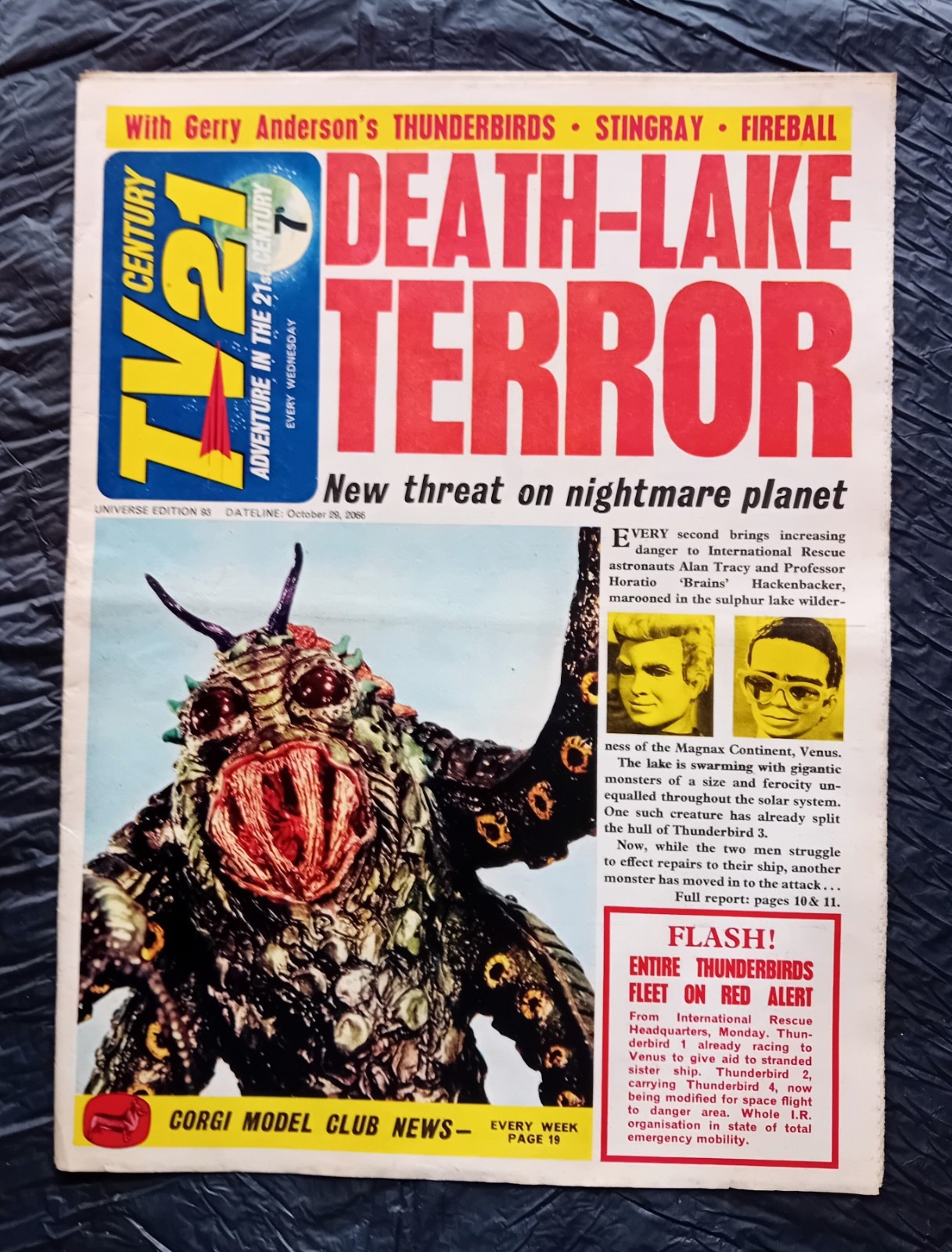TV Century 21 comic #93 (29/10/1966). Flat/clean/complete. FINE