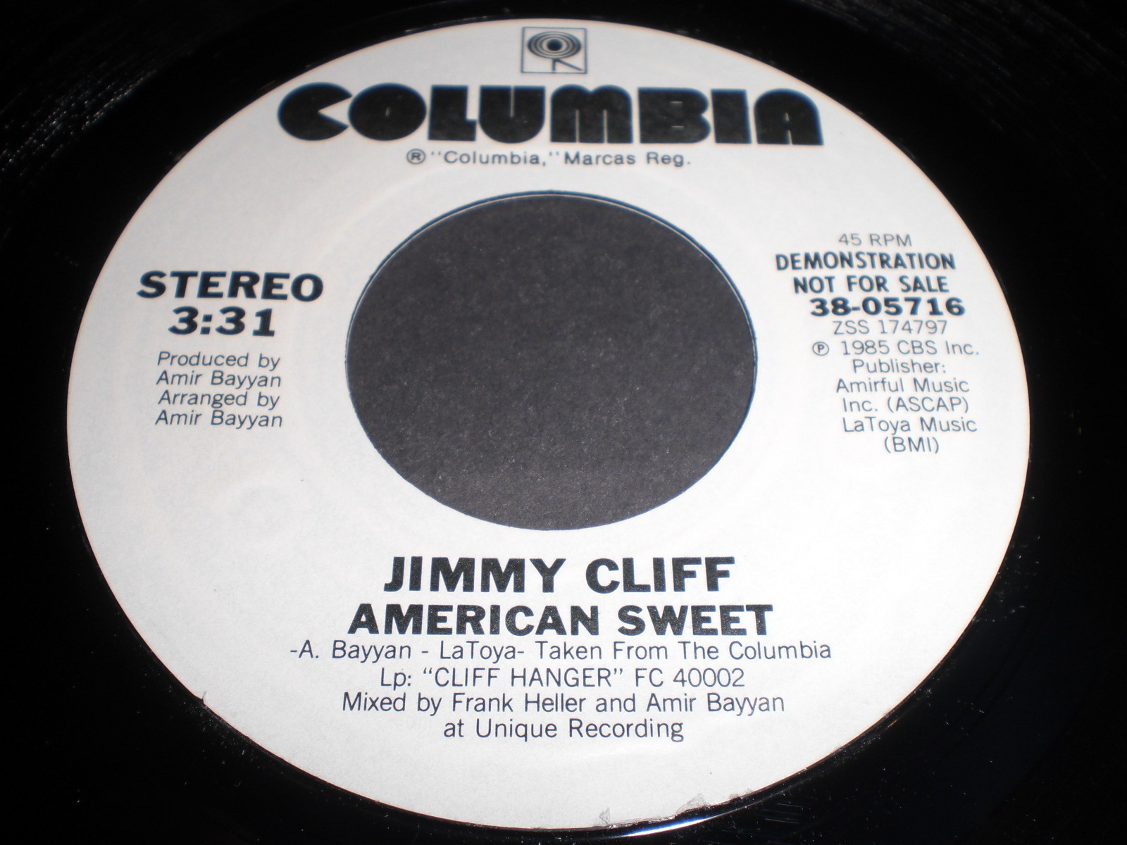 Jimmy Cliff: American Sweet / (Same) 45