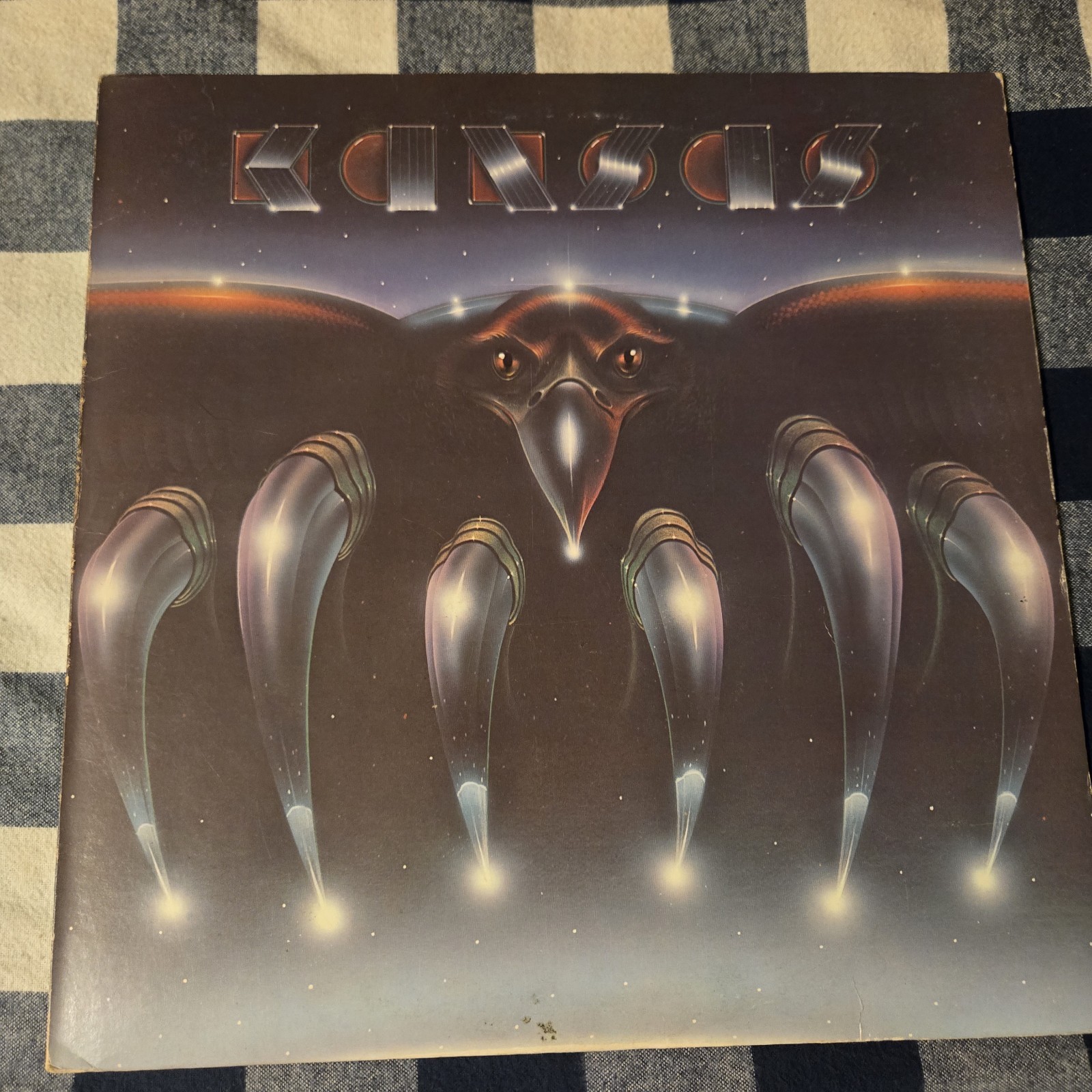 Songs for America by Kansas Vintage 1975 CBS Records LP Vinyl PZ 33385 Album VG+