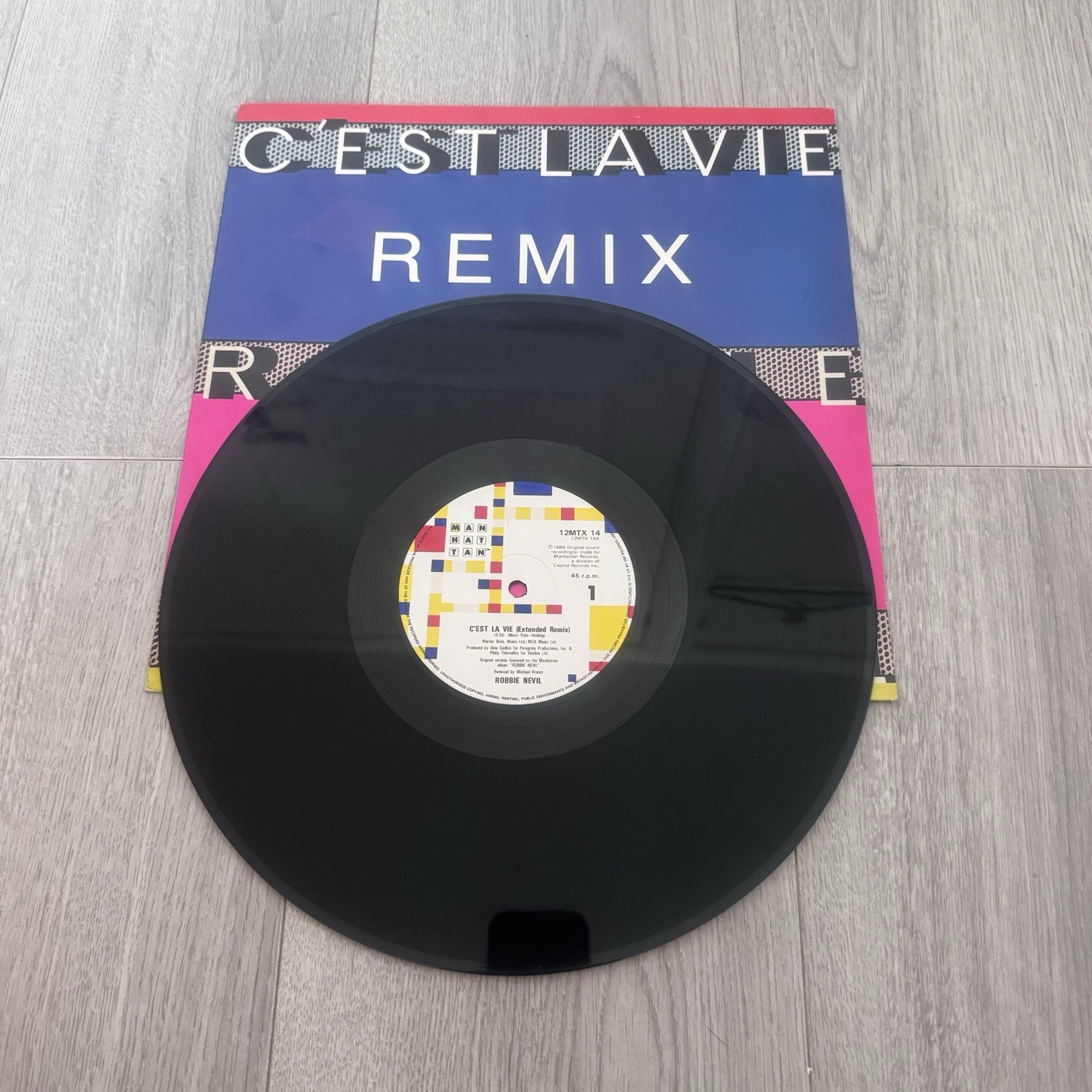 Robbie Nevil C’est La Vie Remix UK 12 Inch Vinyl 1986 Manhattan Records