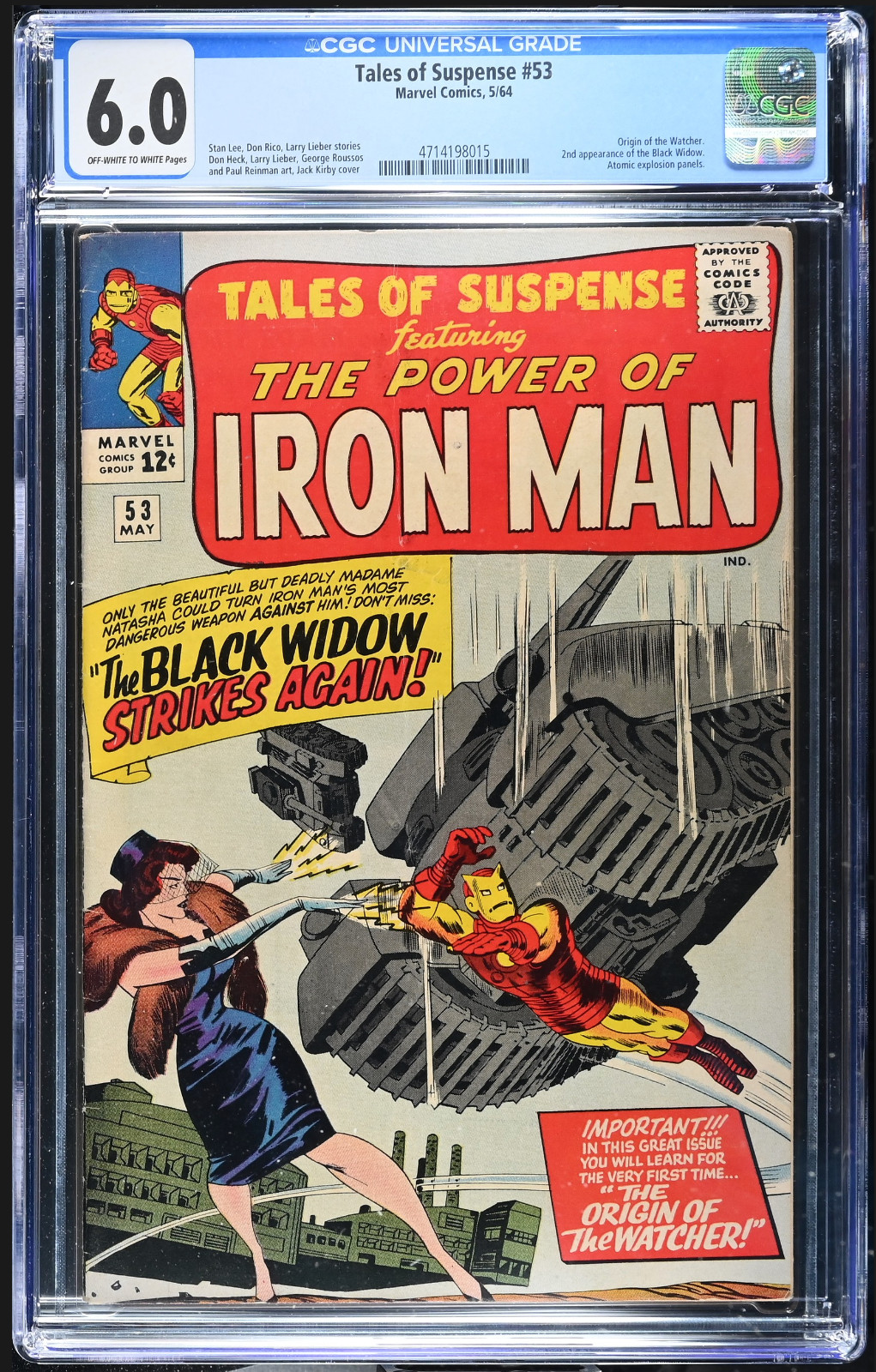 TALES OF SUSPENSE #53 - cgc 6.0 - Pagine OW/W - Marvel/1964