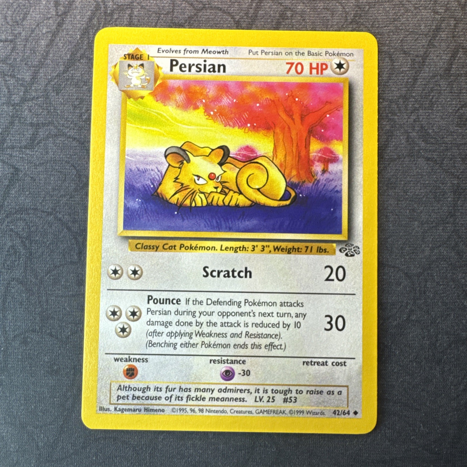 Pokemon giungla persiano 42/64 BM