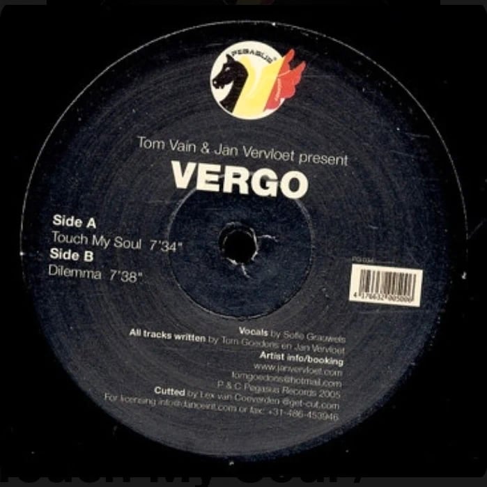 Tom Vain & Jan Vervloet Present Vergo - Touch My Soul / Dilemma (12")