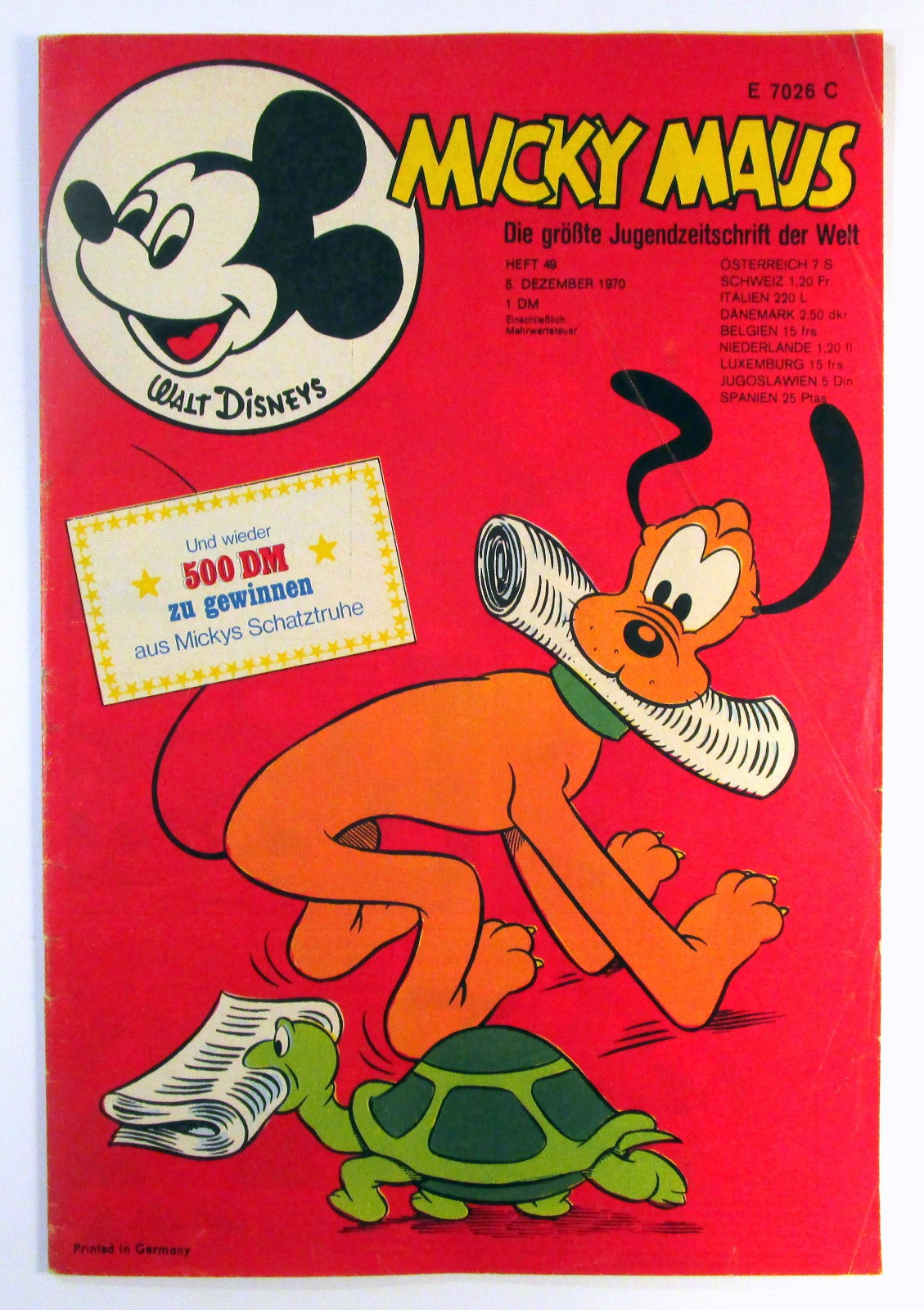 Topolino 1970 fascicolo 49 del 5 dicembre 1970 Walt Disney originale casa editrice Ehapa
