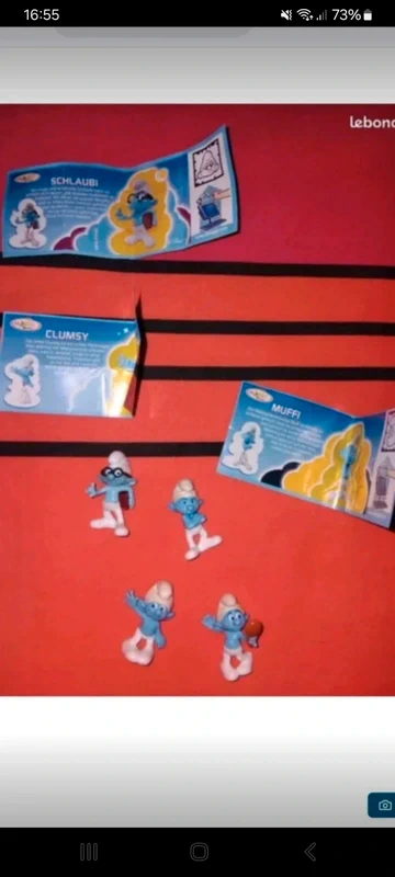 Figurines Kinder surprise Schtroumpfs Peyo+BPZ