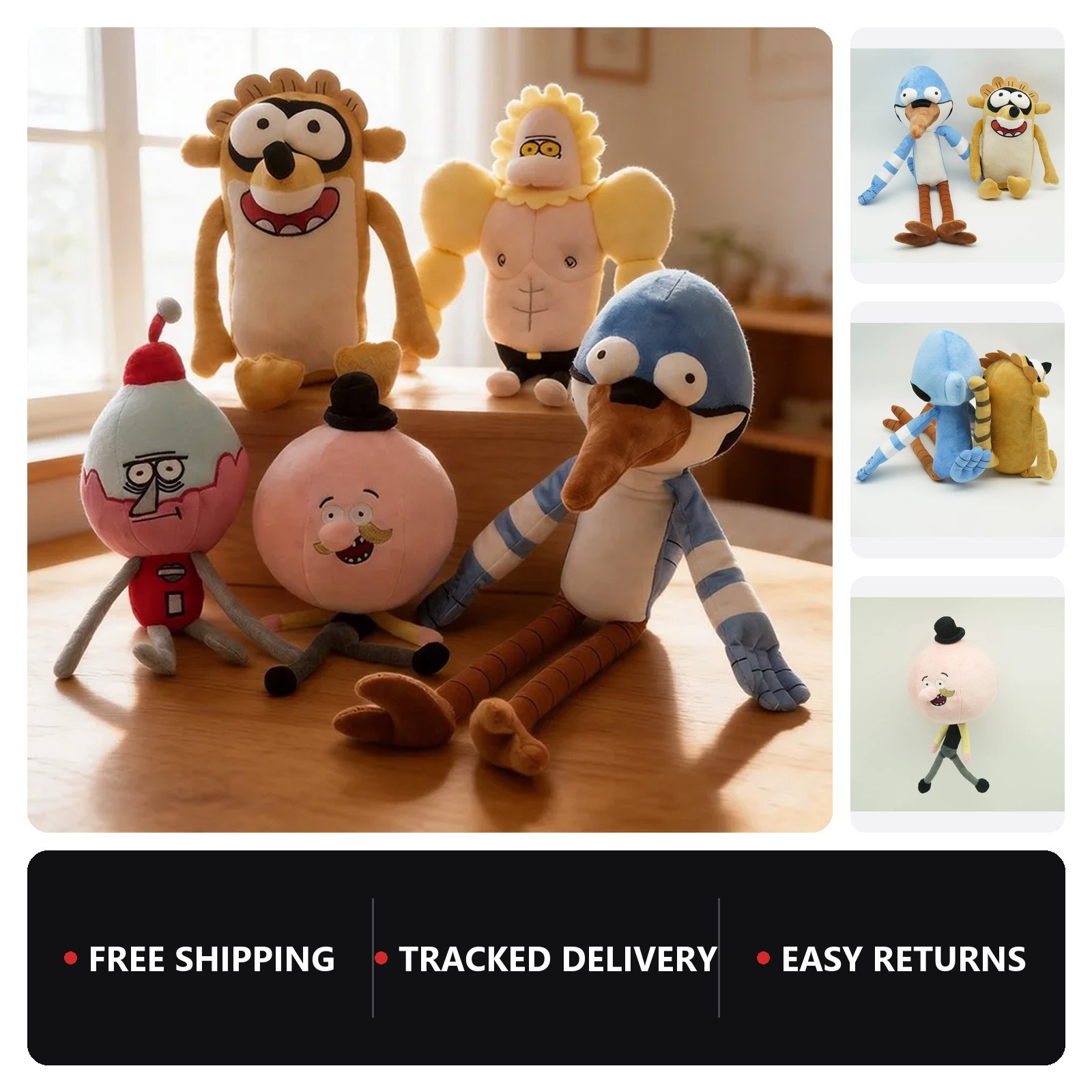 2026 New Cartoon Regular Show Plush Toys Cute Animal Stuffed Doll Kids Fans Gift
