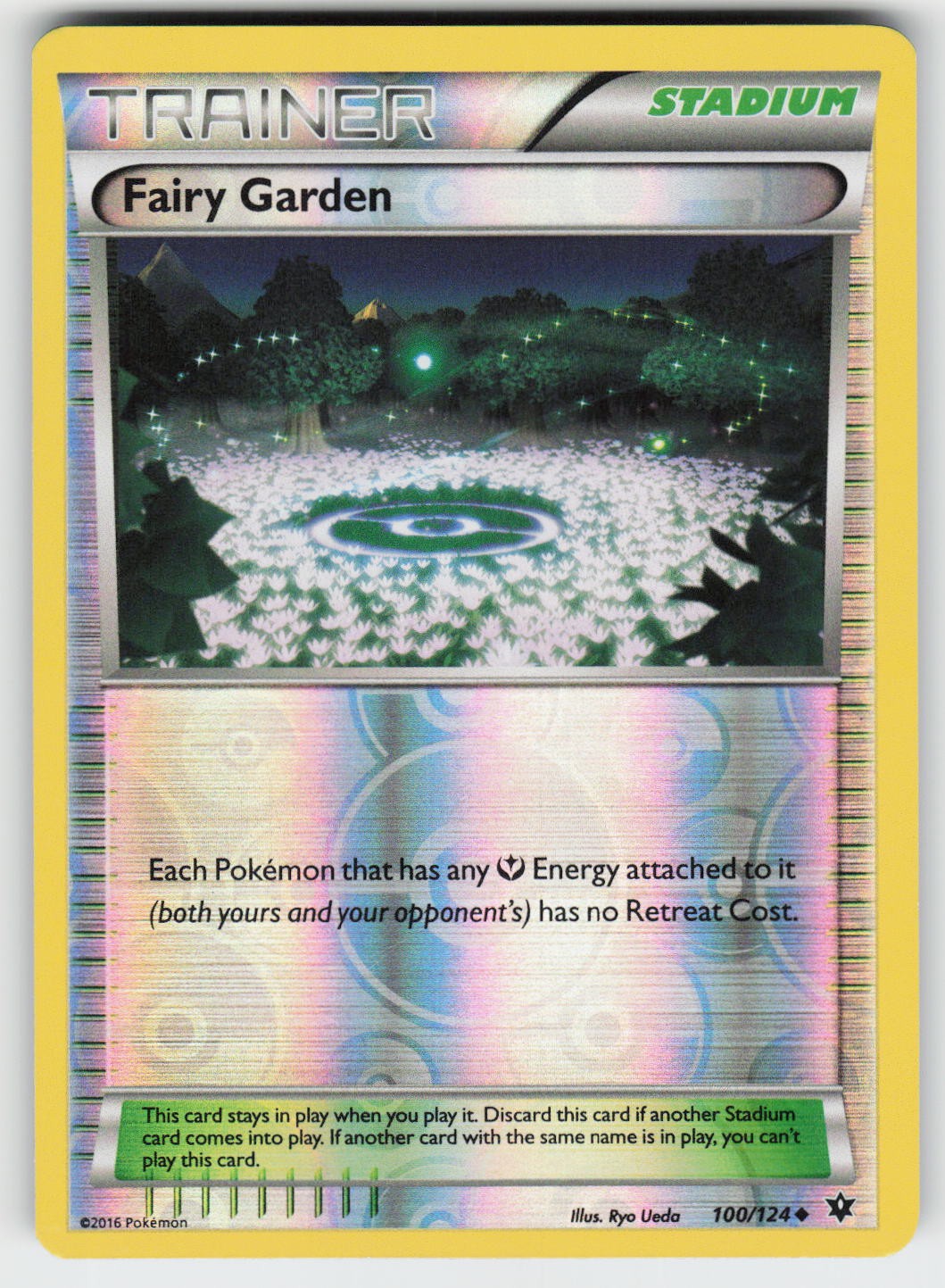 Fairy Garden Reverse Holo Uncommon XY - Fates Collide 100/124 NM
