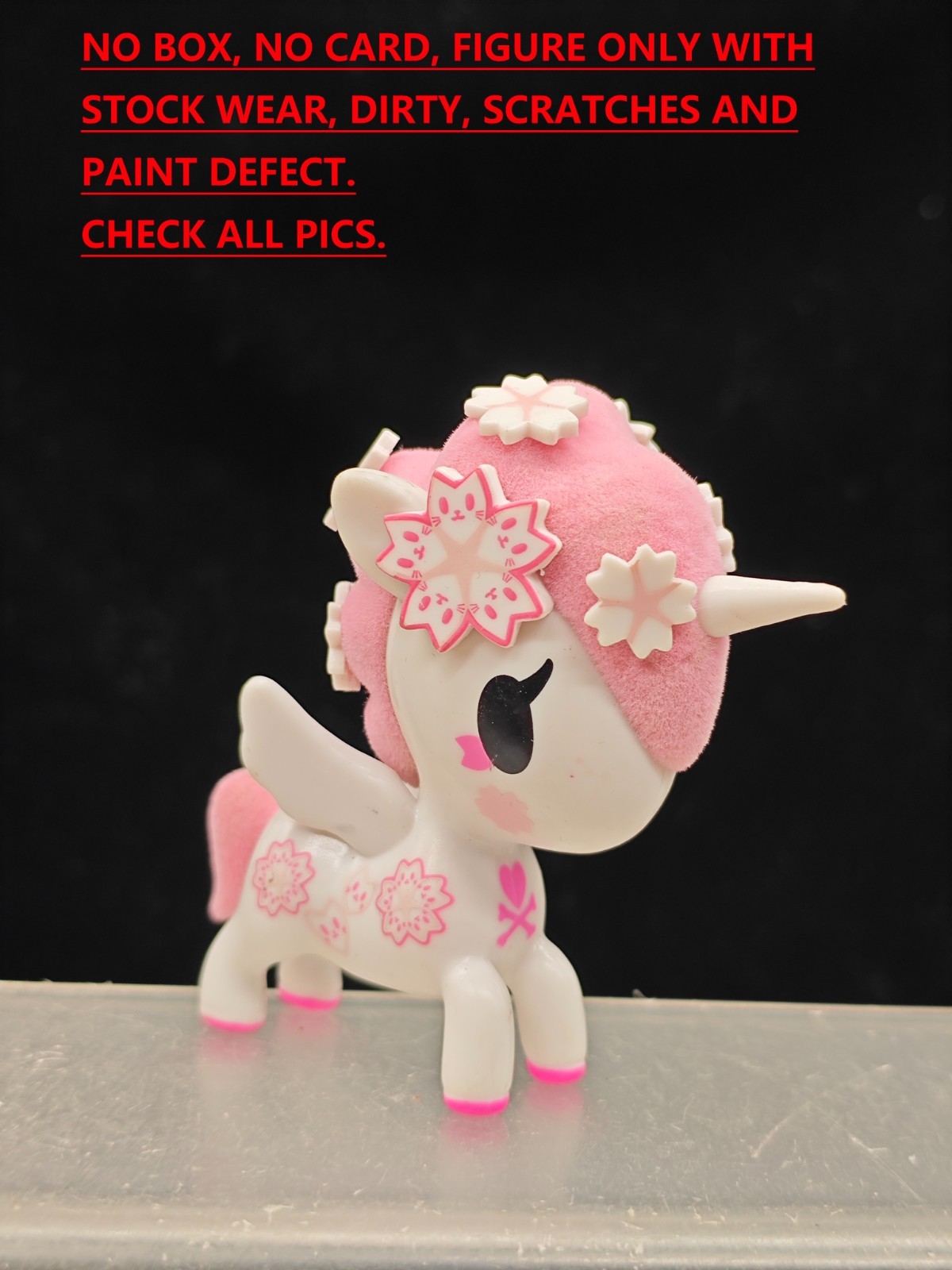NO BOX Tokidoki Unicorno Serie 6 Hanako Sakura Figura in vinile con fiori di ciliegio
