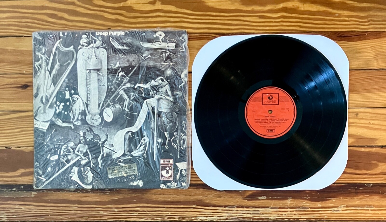 Deep Purple S/T Self-Titled LP Vinyl Rare Israeli Pressing 1972 Harvest VG+/VG+