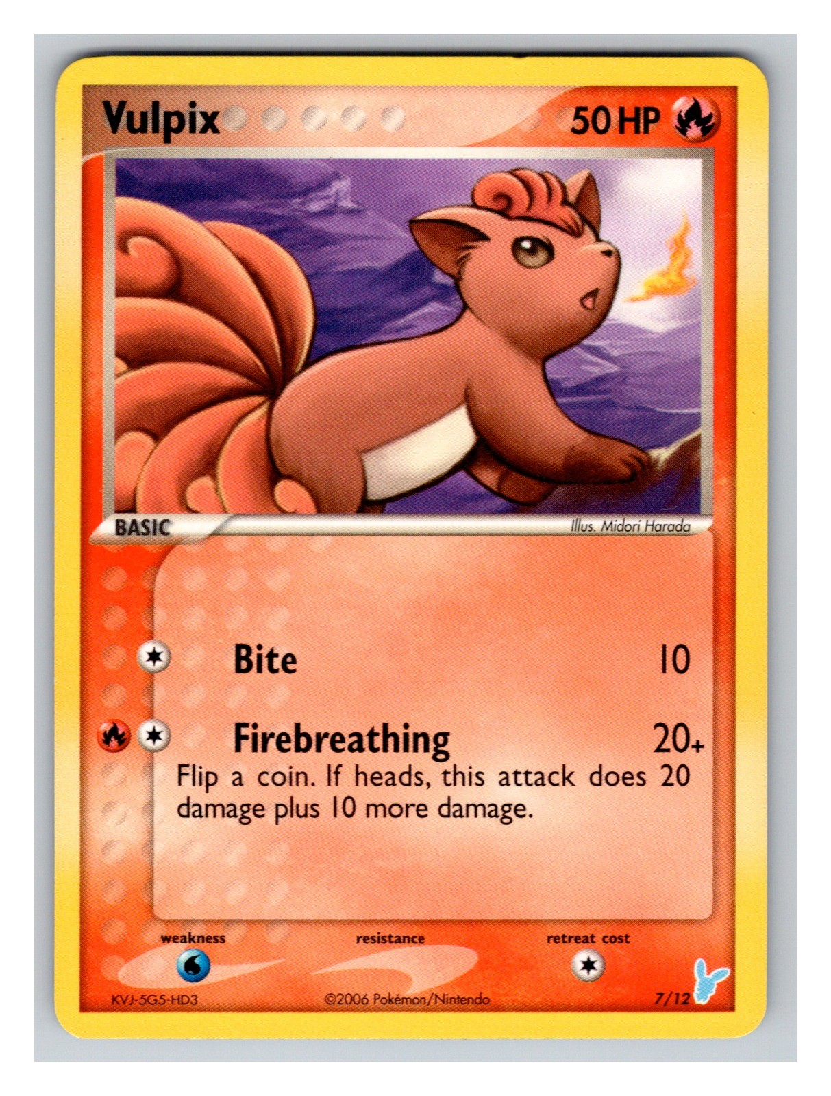 Vulpix 72/106 MINT/EXC Pokemon Cards Emerald