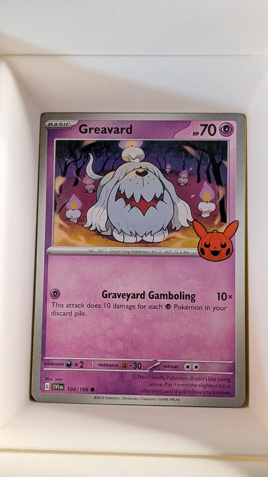 Greavard 104/198 Common Trick or Trade BOOster 2023 Pokemon Near Mint