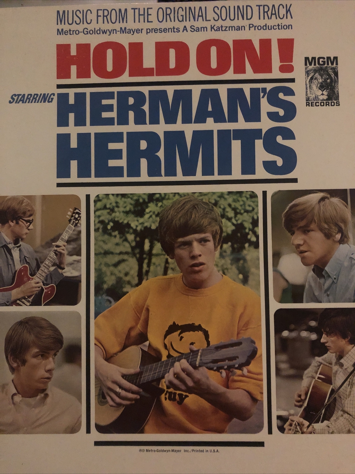 Herman’s Hermit Hold On! 1966 Music from Film LP MGM E-4342ST Mono S-1 Vinyl Rec