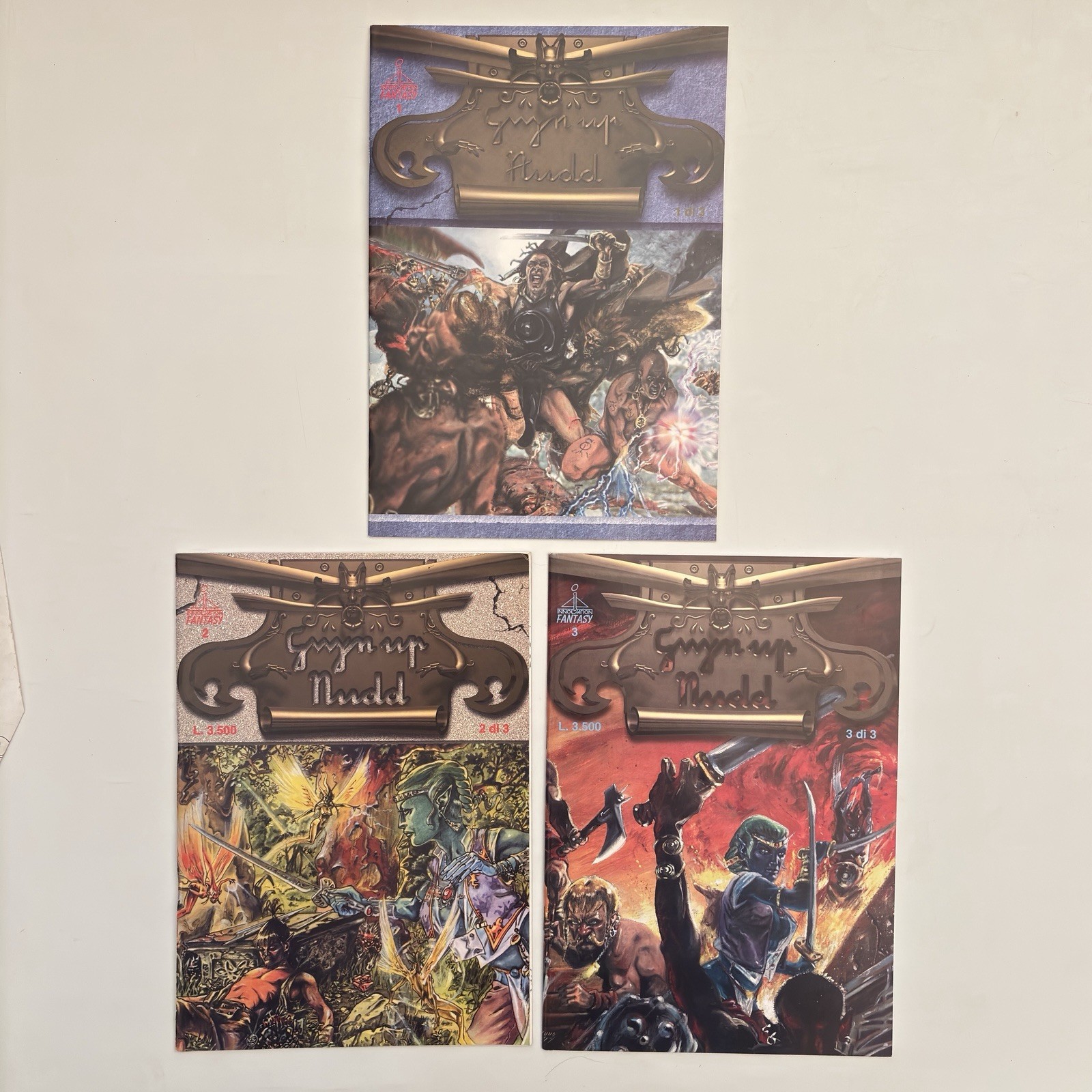 Gwyn Up Nudd 1-3 Serie Completa 1996 Innovation Studio Fumetto Italiano Fantasy