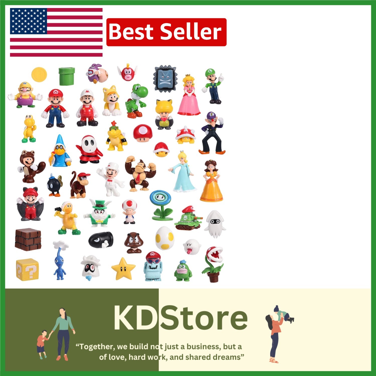 Set action figure Mario & Luigi multicolore - 48 giocattoli in PVC per decorazioni e regali
