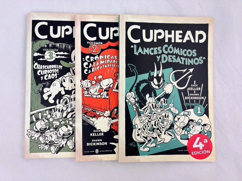 Cuphead cómic pack volumen 1, 2 y 3.