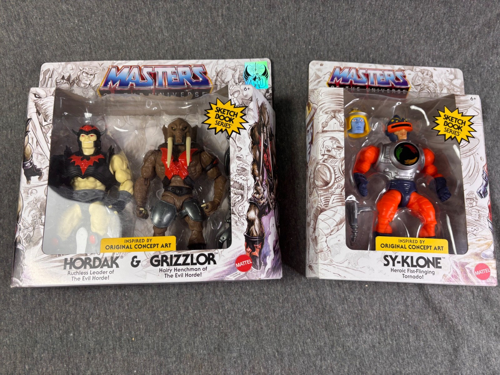 MOTU ORIGINS Original Concept Art Hordak & Grizzlor With SY-Clone SEALED NICE