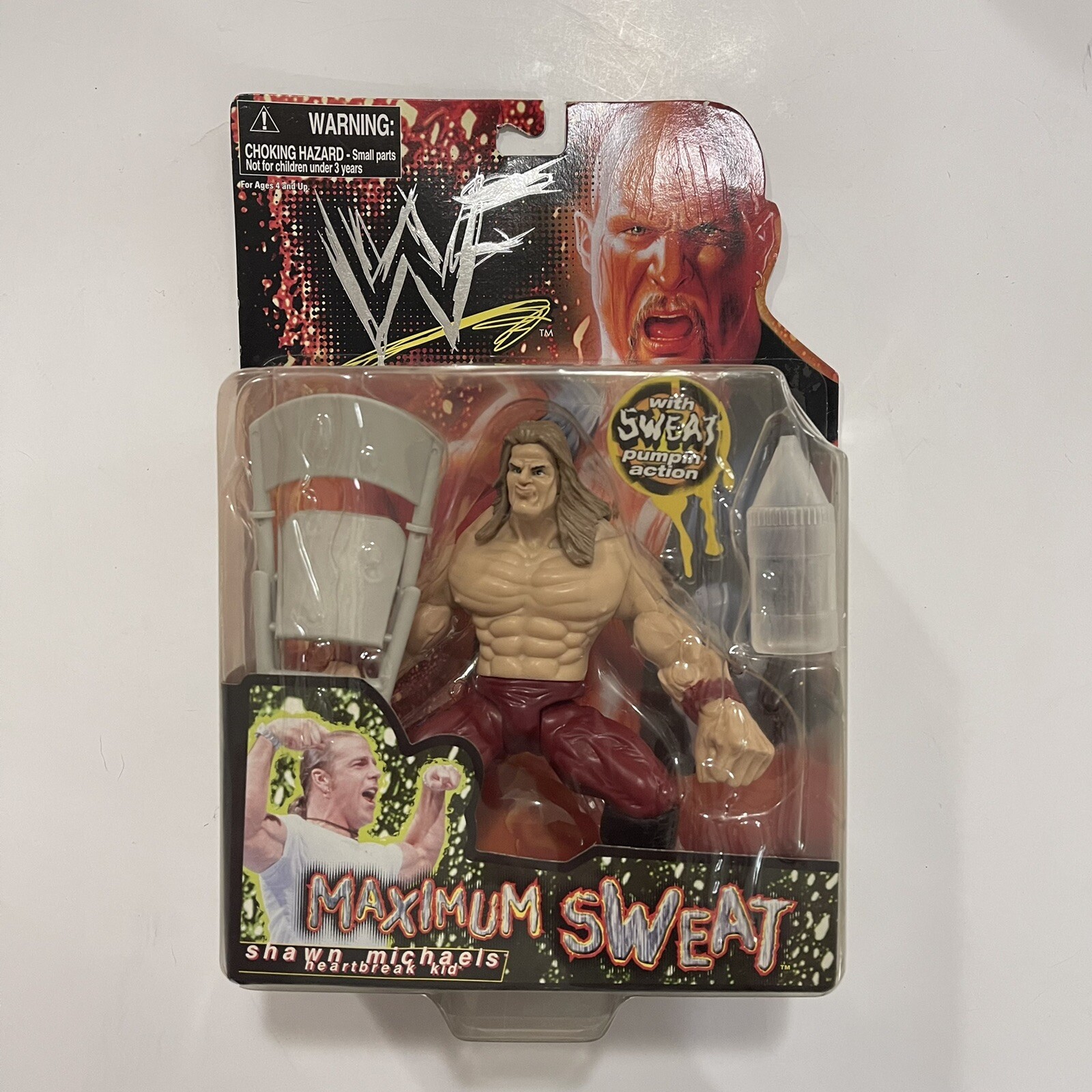 Figurina WWF Jakks Maximum Sweat Shawn Michaels nuova scatola usurata
