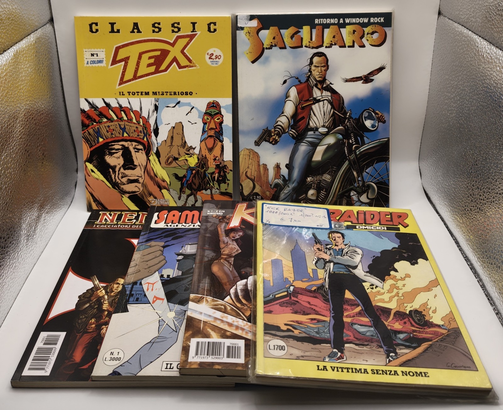 5 fumetti Numeri 1. Nick Raider, Khor, Samuel Sand, Nemrod, Saguaro, Classic Tex