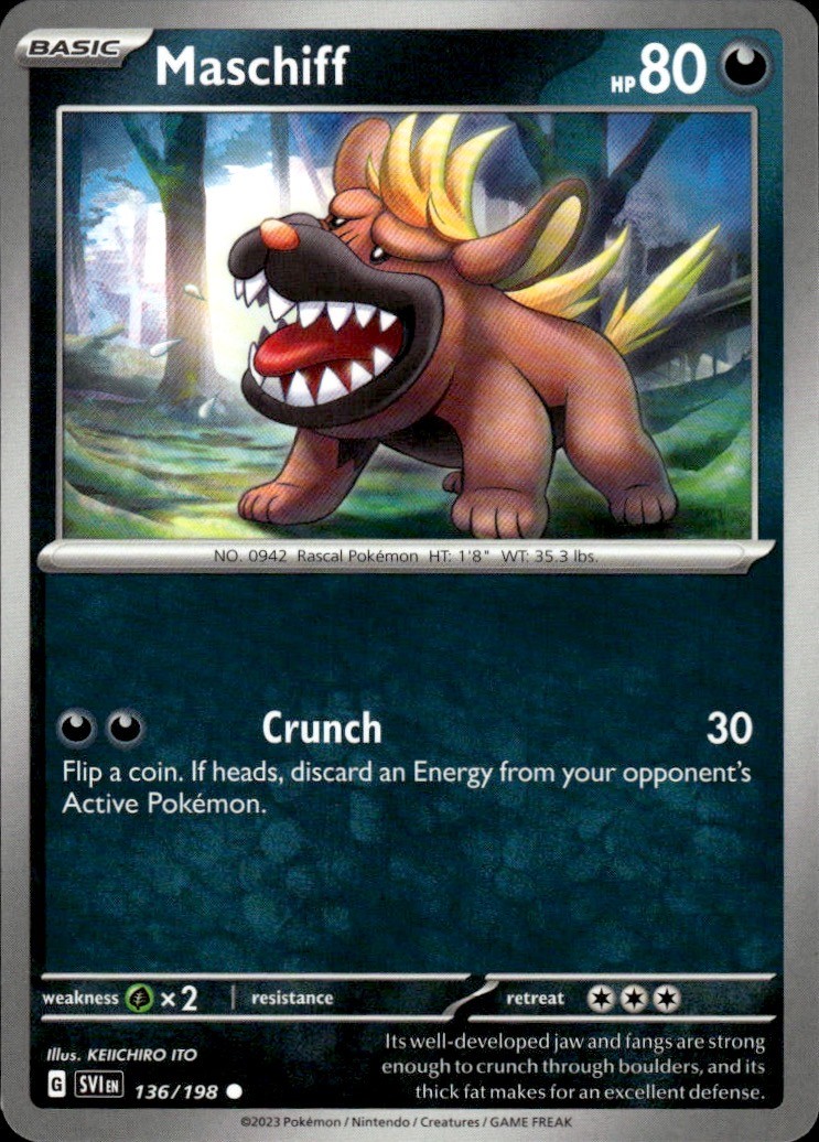 Maschiff 136/198 Scarlet & Violet C quasi nuovo Keiichiro ITO Pokemon