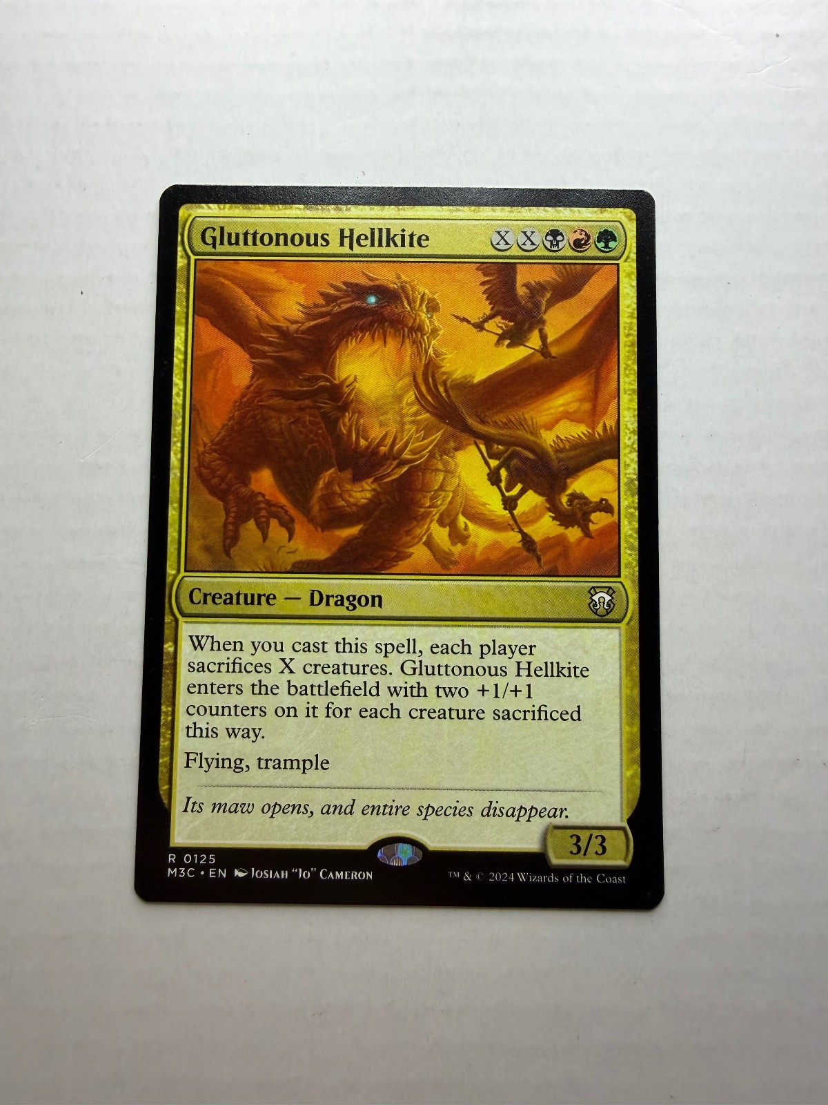 Gluttonous Hellkite 125 Commander: Modern Horizons 3 Magic: The Gathering LP