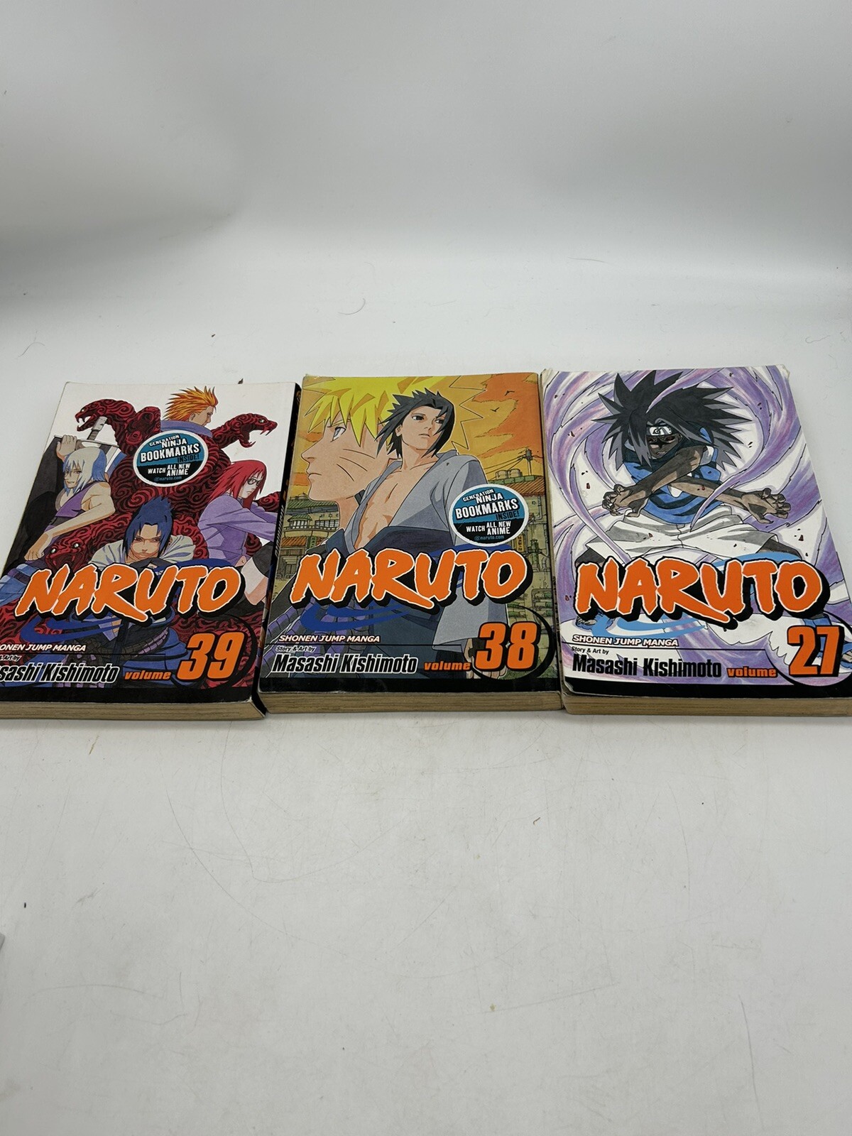 Naruto 27 38 & 39 by Masashi Kishimoto Paperback / softback 2006 Manga Japanese
