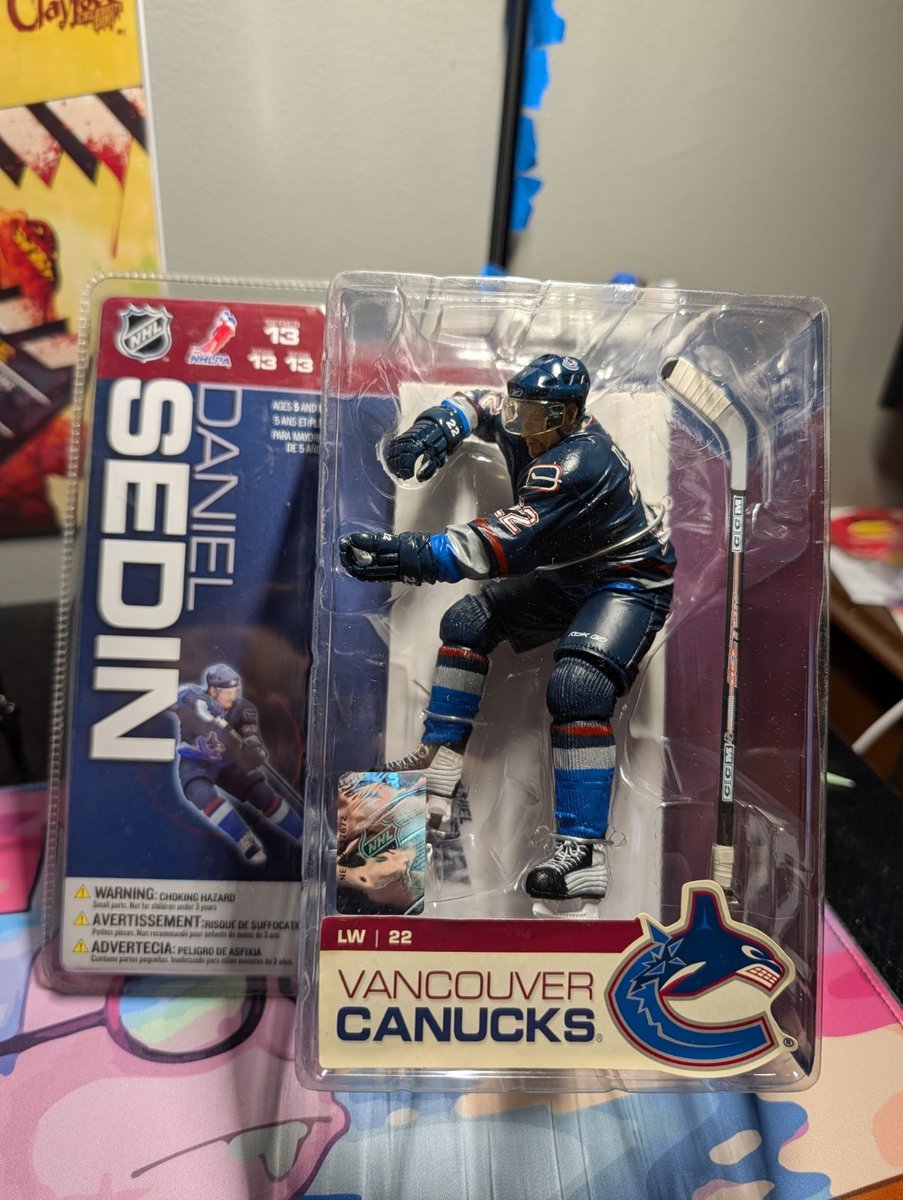 Mcfarlane NHL Serie 13 2006, variante Daniel Sedin Chase, Vancouver Canucks, nuovo