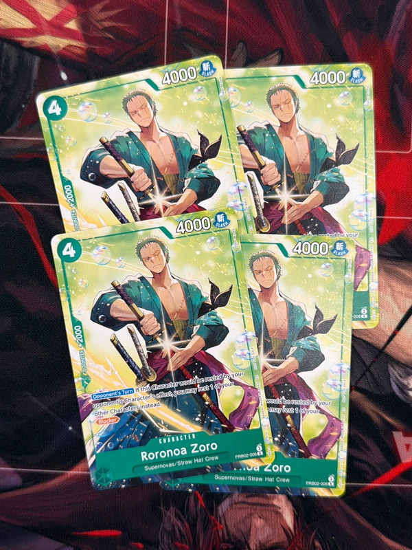 One piece card game Zoro PRB02-006 4x Welcome pack