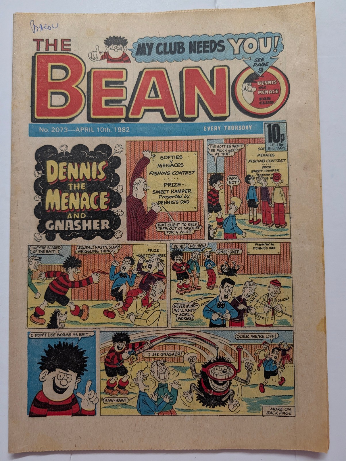 Beano Comic No 2073, April 10th 1982.