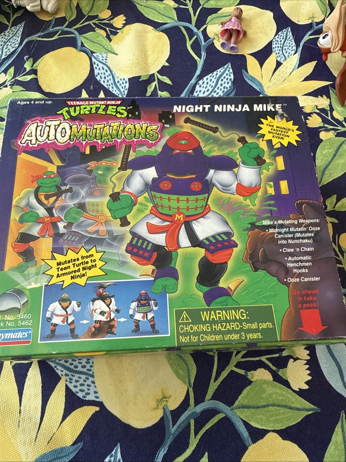 Vintage TMNT Teenage Mutant Ninja Turtles AutoMutations Night Ninja Mike 1998 (LEGGI)
