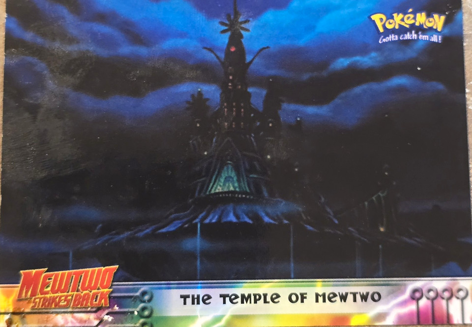 Topps 1999 Pokémon Mewtwo Strikes Back Mewtwo #18 Tempio di Mewtwo ologramma
