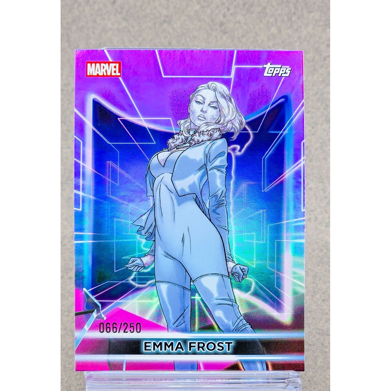 2026 Topps Marvel Emma Frost Pink Foil Parallel 066/250 Trading Card #61